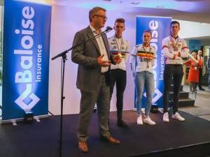 Thibau Nys - Toon Aerts - Marthe Truyen op bezoek bij Baloise